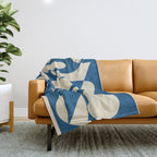 Modern Abstract Depth - Cobalt Throw Blanket Gallery Image 1
