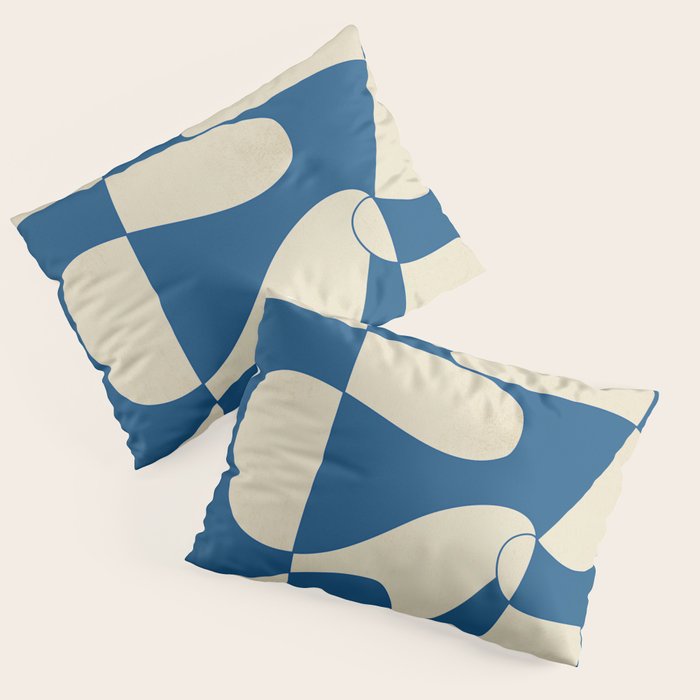 Modern Abstract Depth - Cobalt Pillow Sham Gallery Image 1