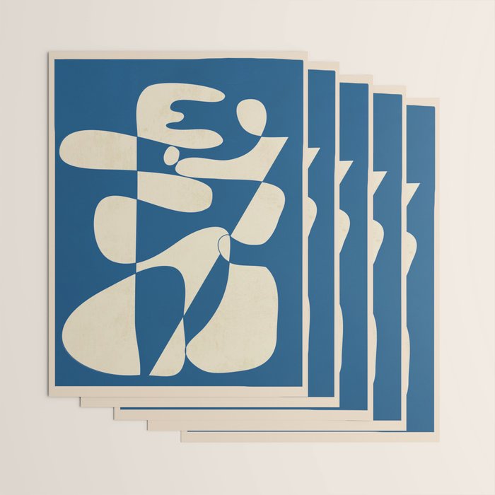 Modern Abstract Depth - Cobalt Wrapping Paper Gallery Image 3