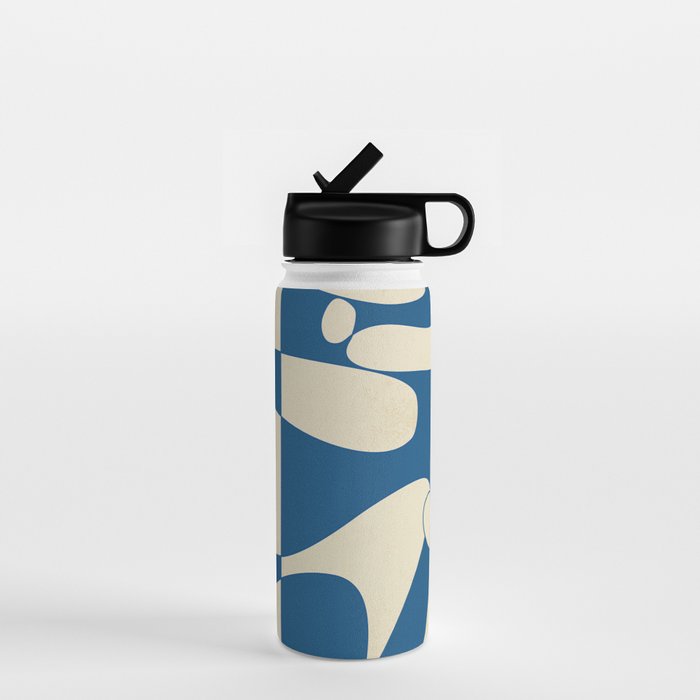 Modern Abstract Depth - Cobalt Water Bottle Gallery Image 1