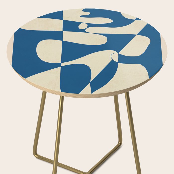 Modern Abstract Depth - Cobalt Side Table Gallery Image 2