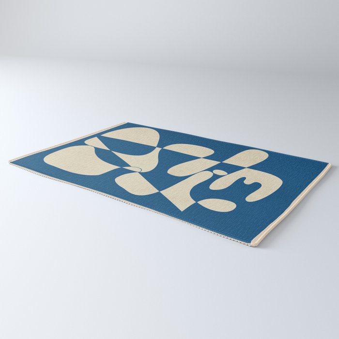 Modern Abstract Depth - Cobalt Rug Gallery Image 3