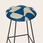 Modern Abstract Depth - Cobalt Stool Gallery Image 2
