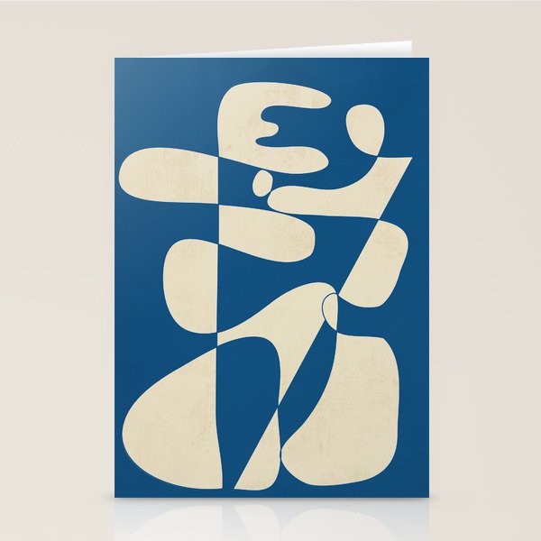 Modern Abstract Depth - Cobalt Stationery Card Gallery Image 2