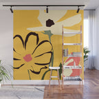 Modern Abstract Art Flowers 10 Wall Mural Gallery Image 1