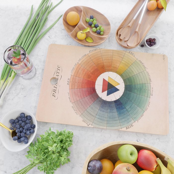 Prismatic: Color Wheel by Moses Harris, 1766 Cutting Board Gallery Image 2