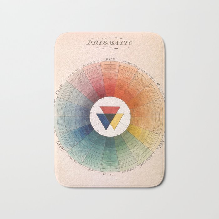 Prismatic: Color Wheel by Moses Harris, 1766 Bath Mat Gallery Image 1