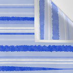Watercolor Striped Pattern Royal Blue Light Blue White Wall Tapestry Gallery Image 3