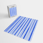 Watercolor Striped Pattern Royal Blue Light Blue White Jigsaw Puzzle Gallery Image 2