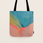 Moon Light On Rainbow Pastel | Night Sky Texture Design Tote Bag Gallery Image 1
