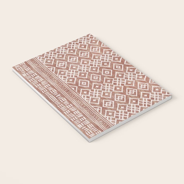 Terracotta boho geo mud cloth  Notebook Gallery Image 3