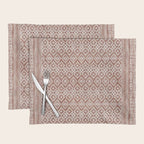 Terracotta boho geo mud cloth  Placemat Gallery Image 1