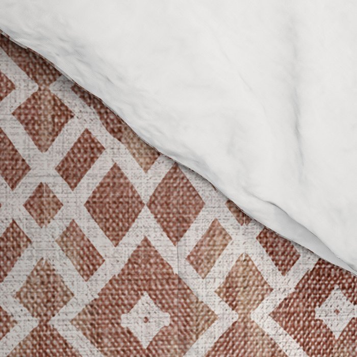 Terracotta boho geo mud cloth  Comforter Gallery Image 4