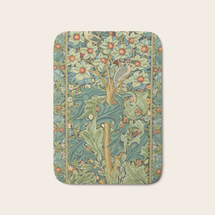 William Morris The Woodpecker Bath Mat Gallery Image 1