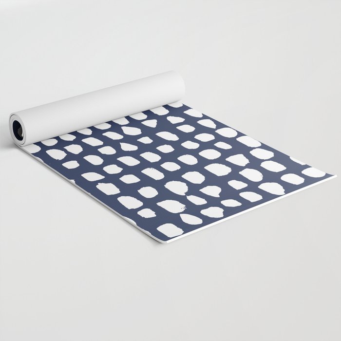Dots (Navy) Yoga Mat Gallery Image 2