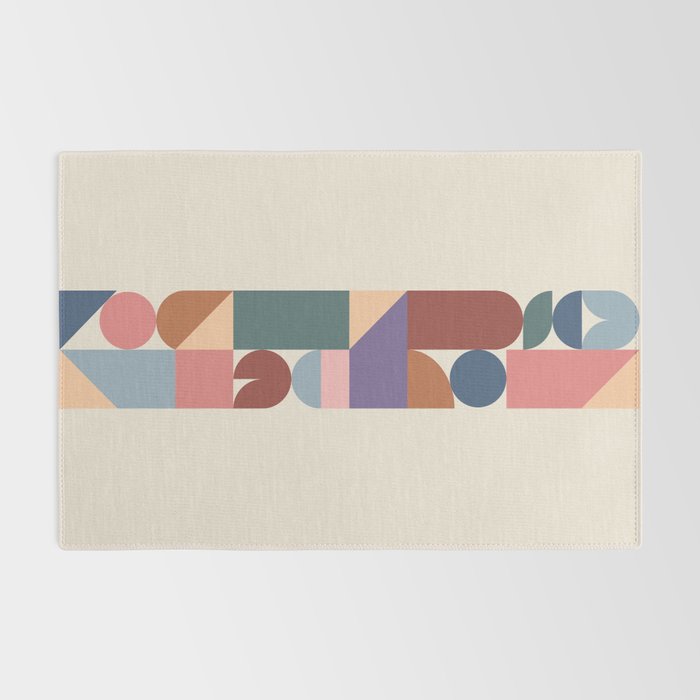 Geometric Balance Multicolor Rug Gallery Image 2