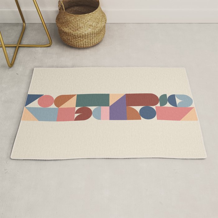 Geometric Balance Multicolor Rug Gallery Image 1