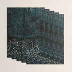 Dark Teal Van Gogh Trees & Underwood Wrapping Paper Gallery Image 3