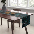 Dark Teal Van Gogh Trees & Underwood Table Runner Gallery Image 2