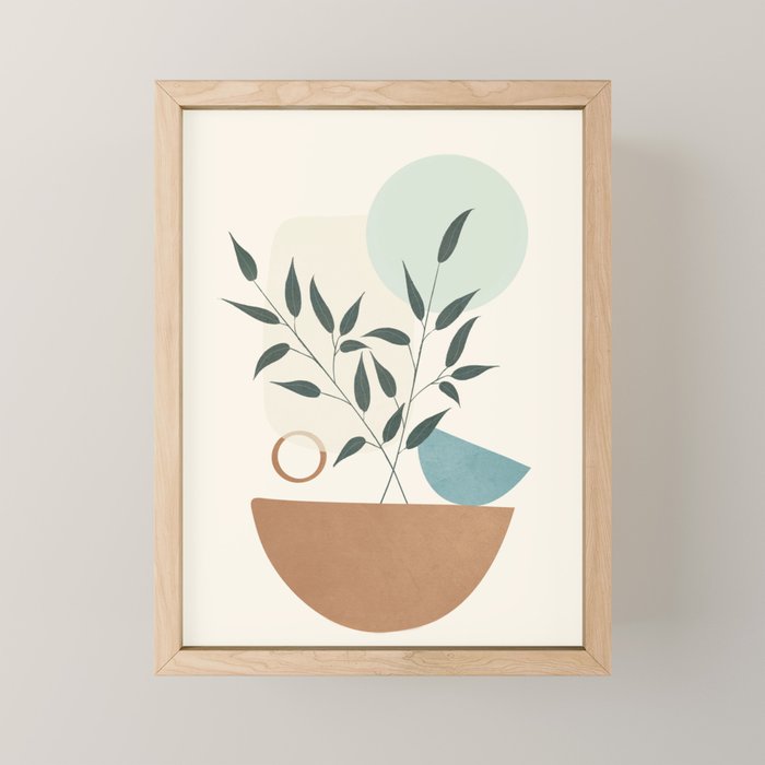 Azzurro Shapes No 57 Mini Art Print Gallery Image 1