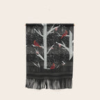 Red Cardinal Bird In The Winter Forest Wall Hanging Gallery Image 1