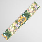 Tuscan villas watercolor Table Runner Gallery Image 3