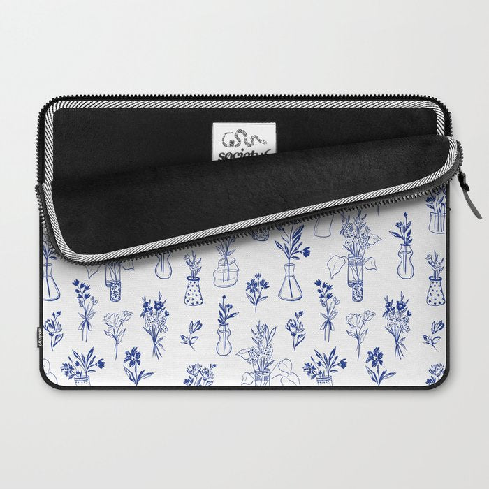 Simple Still Life with Flowers and Vases Laptop Sleeve Gallery Image 2