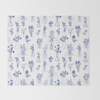 Simple Still Life with Flowers and Vases Throw Blanket Gallery Image 2