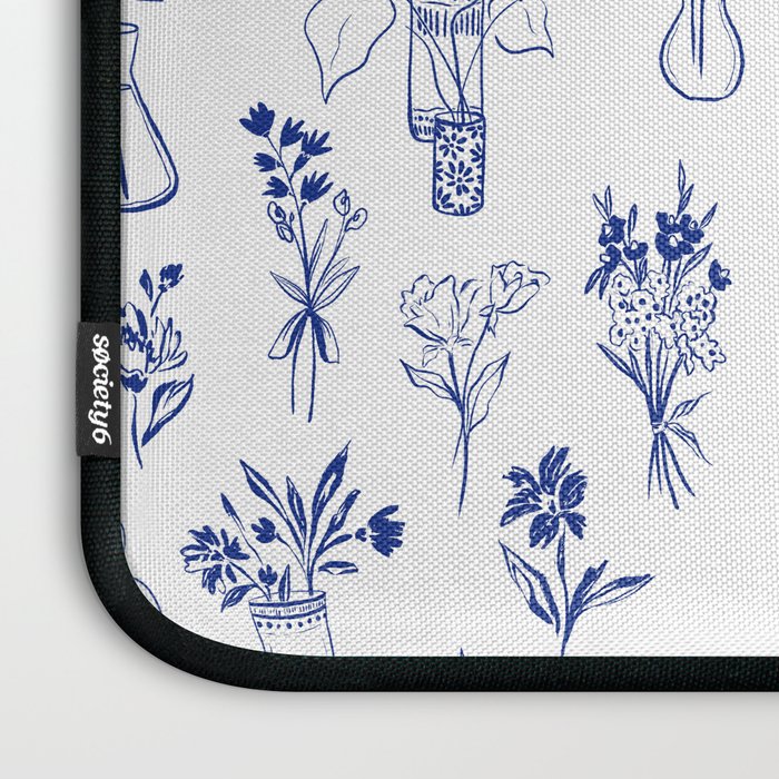 Simple Still Life with Flowers and Vases Laptop Sleeve Gallery Image 3