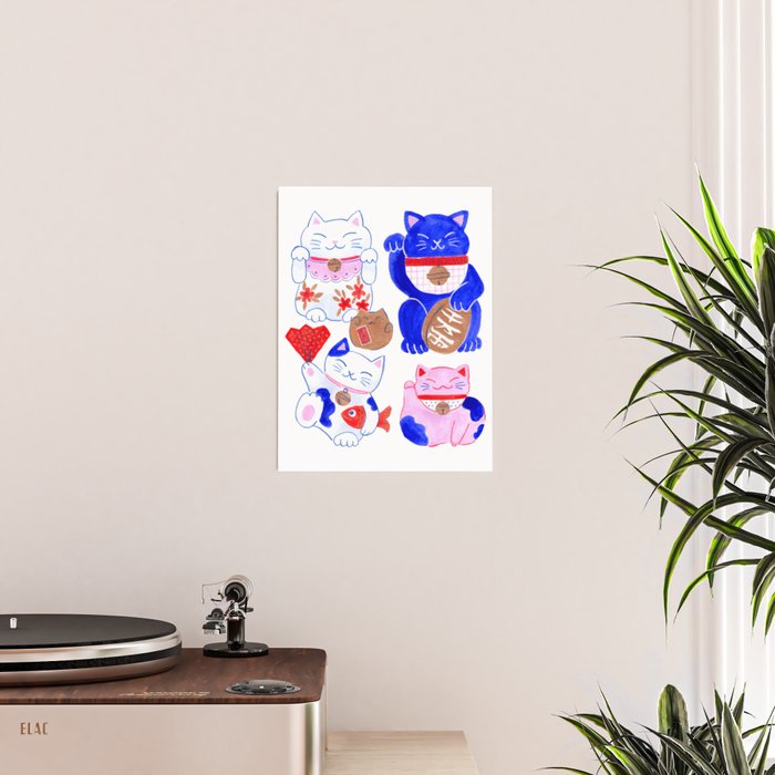 Maneki Neko Lucky Cats Poster Gallery Image 2