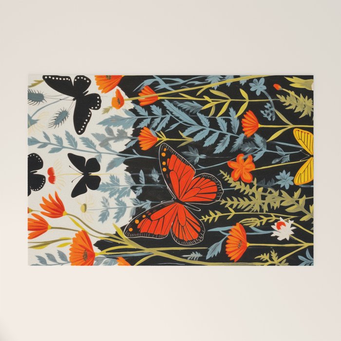 Butterfly Spring Garden Welcome Mat Gallery Image 1