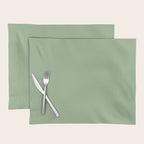 Solid Color SAGE GREEN  Placemat Gallery Image 1
