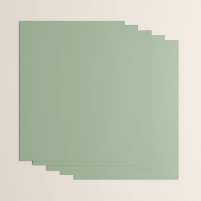 Solid Color SAGE GREEN  Wrapping Paper Gallery Image 3