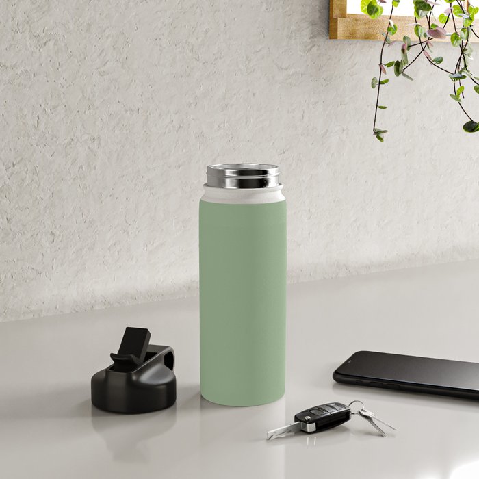 Solid Color SAGE GREEN  Water Bottle Gallery Image 4