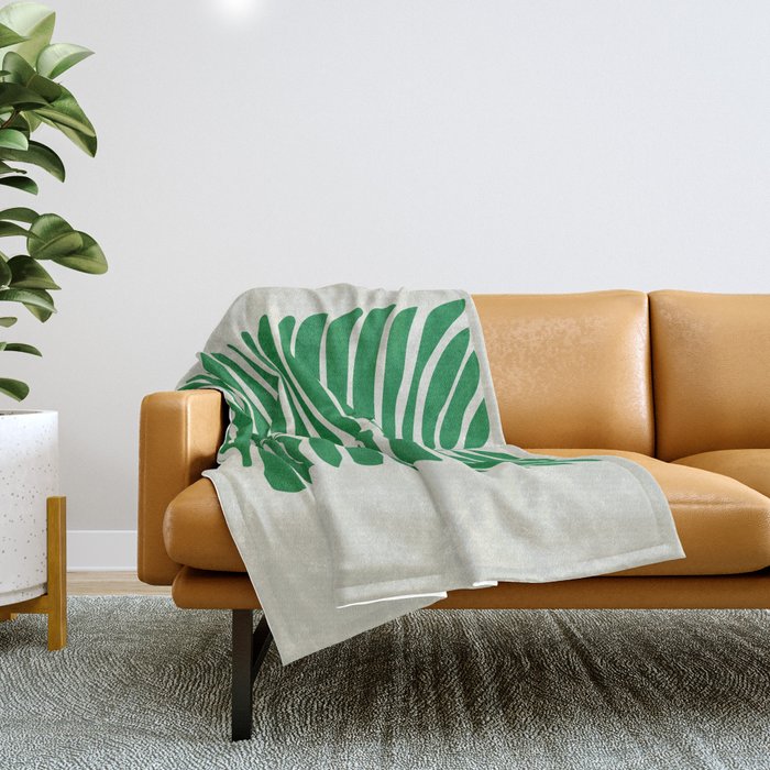 JAZZ FERNS 03 | Rain Forest Matisse Edition Throw Blanket Gallery Image 1