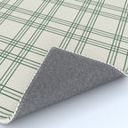 Green And Cream Gingham Rug Gallery Image 4