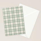 Green And Cream Gingham Stationery Card Gallery Image 2