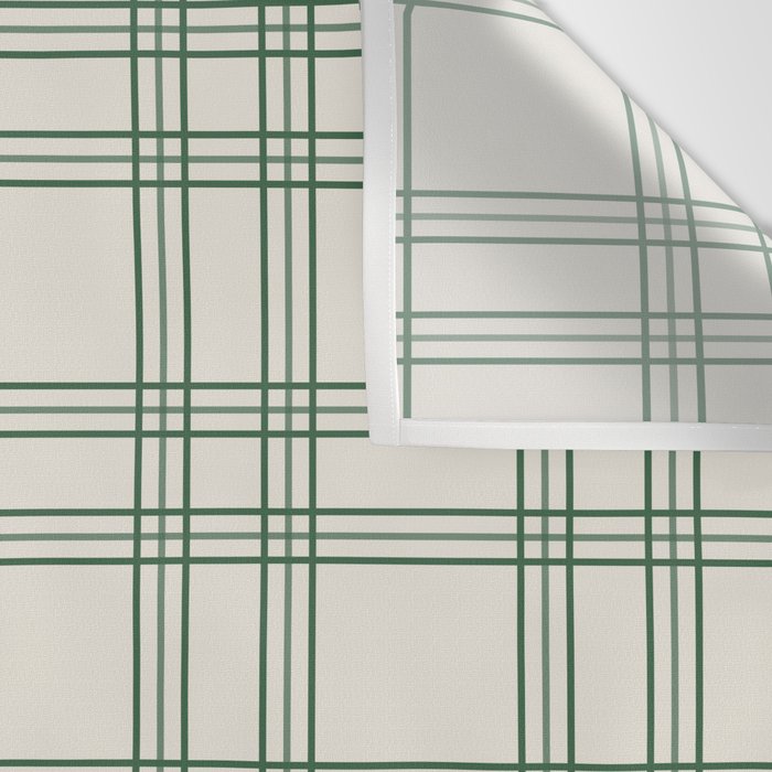 Green And Cream Gingham Wall Tapestry Gallery Image 3
