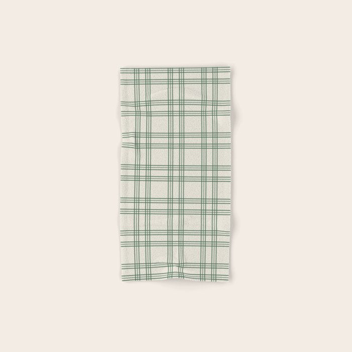 Green And Cream Gingham Bath Towel Gallery Image 1