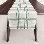 Green And Cream Gingham Table Runner Gallery Image 1
