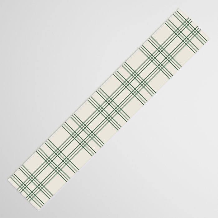 Green And Cream Gingham Table Runner Gallery Image 3