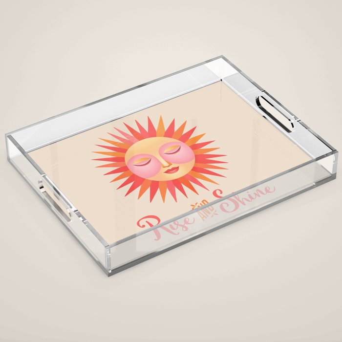 Rise And Shine Happy Sun Acrylic Tray Gallery Image 1