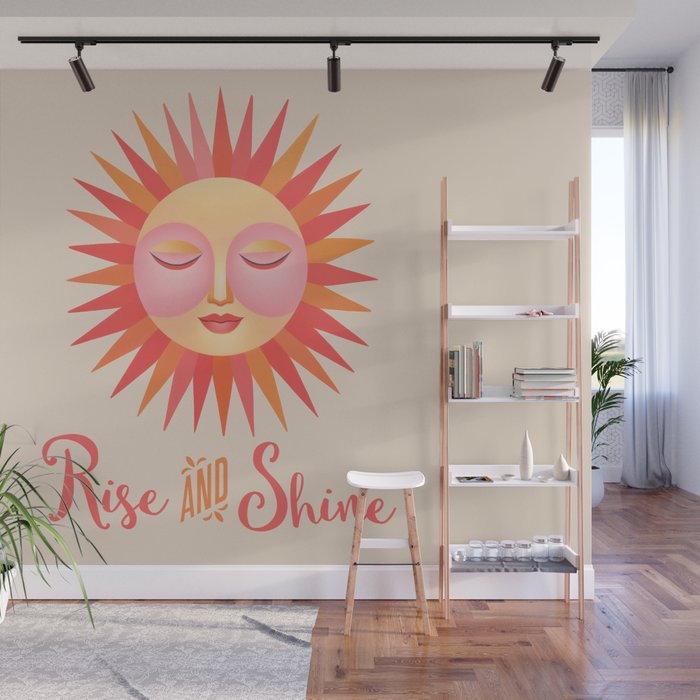 Rise And Shine Happy Sun Wall Mural Gallery Image 1
