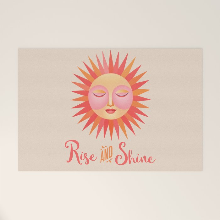 Rise And Shine Happy Sun Welcome Mat Gallery Image 1