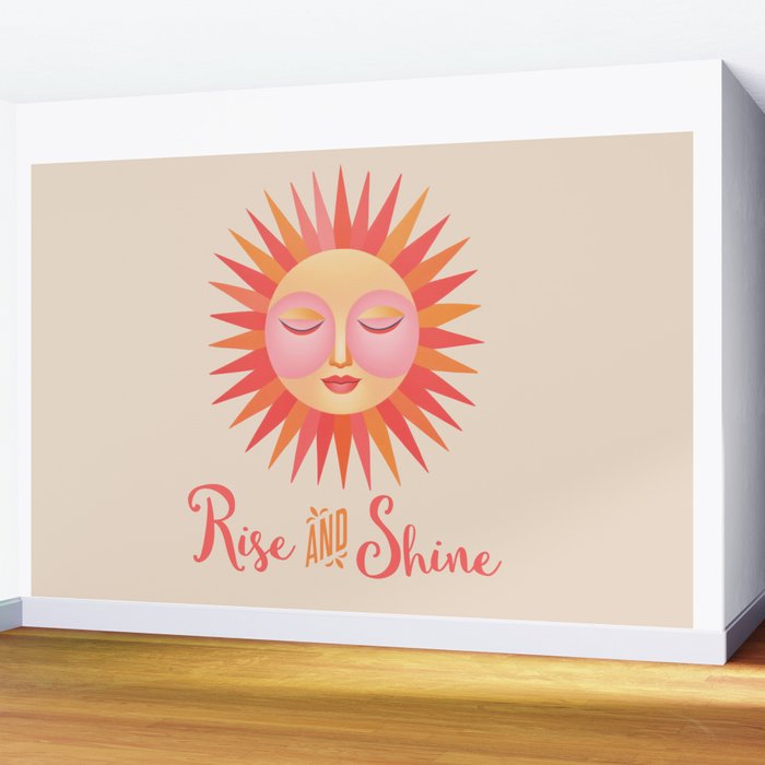 Rise And Shine Happy Sun Wall Mural Gallery Image 2