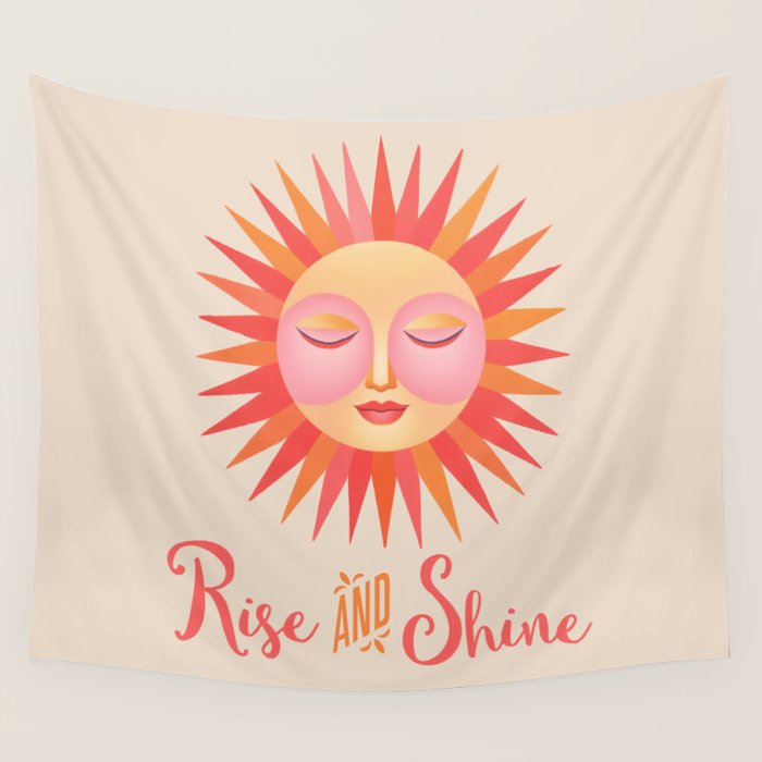 Rise And Shine Happy Sun Wall Tapestry Gallery Image 1