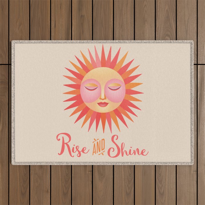 Rise And Shine Happy Sun Outdoor Rug Gallery Image 1