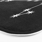 Pisces Zodiac Star Constellation Line Art Black Bath Mat Gallery Image 3