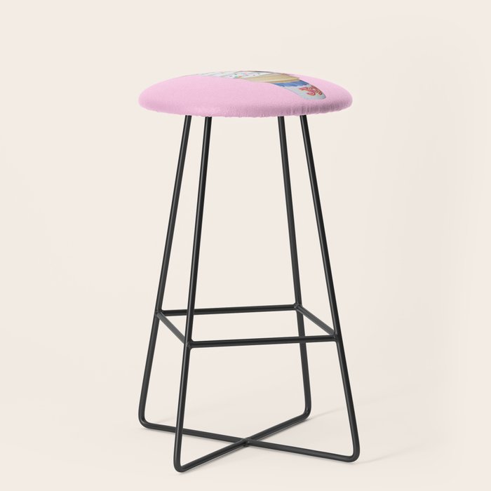 sweet shred pink Stool Gallery Image 1