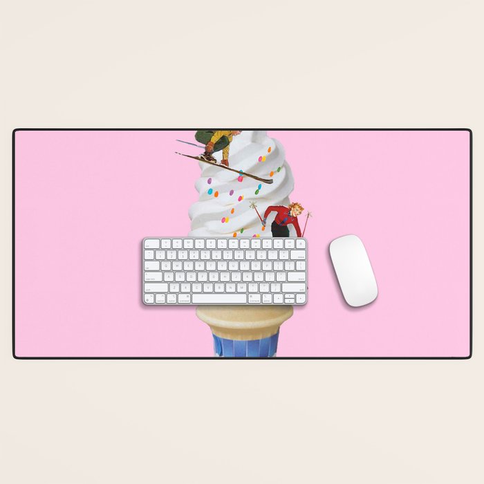 sweet shred pink Desk Mat Gallery Image 1